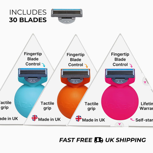 Triple Treat - 3 RAZABALLs with 30 Premium Magnaclip Cartridge Blades