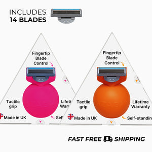 Promo Twin Pack - 2 RAZABALLs with 14 Premium Magnaclip Cartridge Blades
