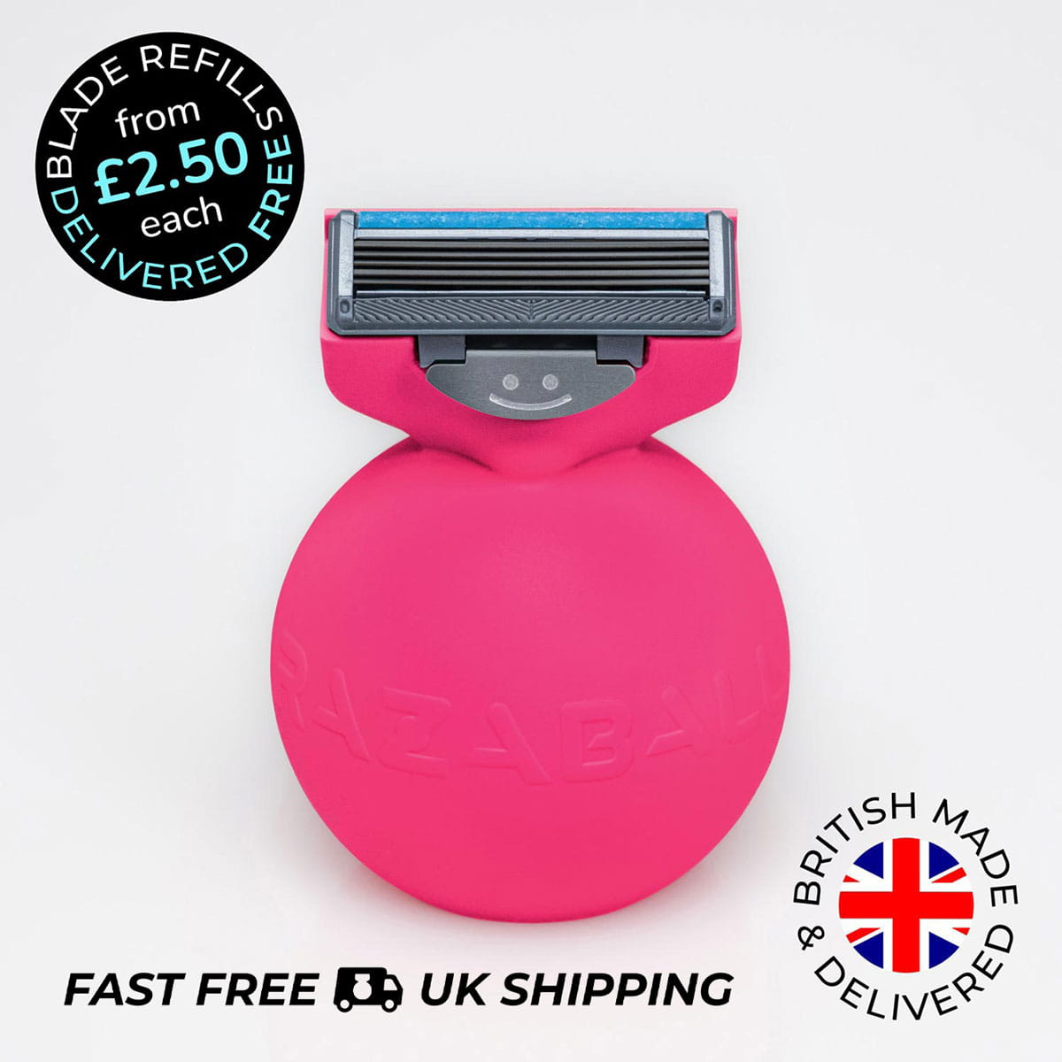 Super Pack - RAZABALL with 24 Premium Magnaclip Cartridge Blades