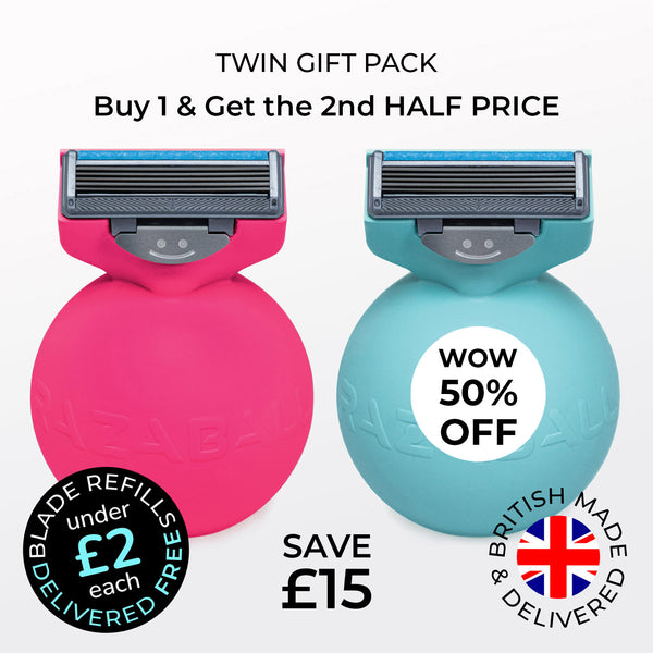 Twin Gift Pack - 2 RAZABALLS with 8 Blades (Buy 1 Get the 2nd One Half Price)